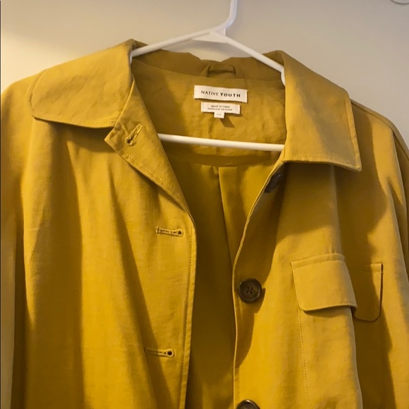 Native Youth mustard yellow light coat - Picture 2 of 3